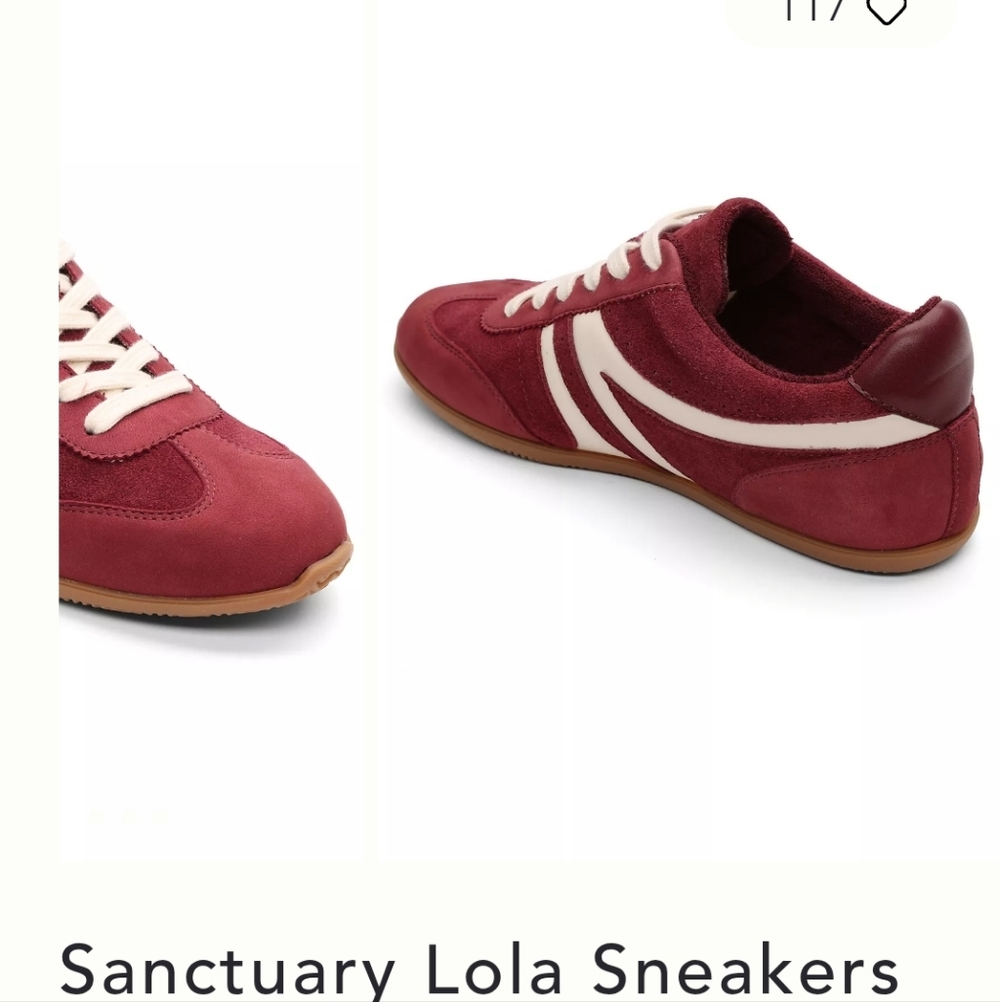 NIB Sanctuary Lola Sneakers Crimson and Natural - Picture 3 of 9